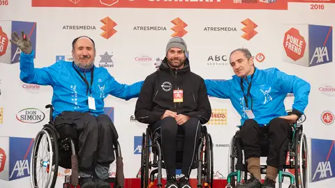 Los tres ganadores de la modalidad de #Handbike 8ª carrera Ponle Freno