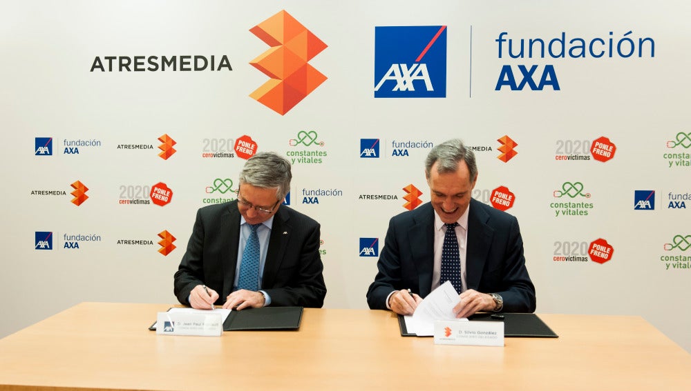 Jean Paul Rignault, Consejero Delegado de AXA y Silvio González, Consejero Delegado de Atresmedia
