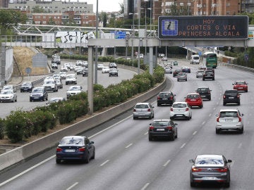 Tráfico de salida de Madrid por la A1