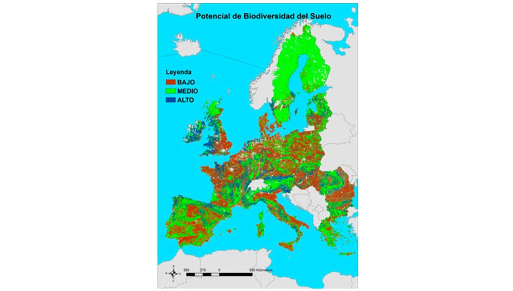 Crean el primer mapa digital sobre la biodiversidad de los suelos europeos