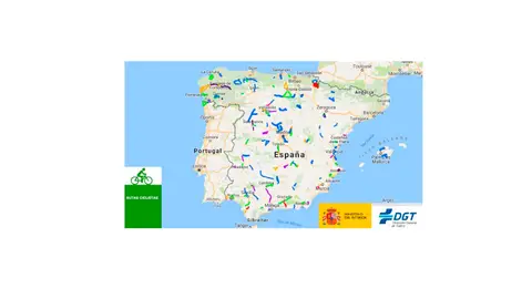 Mapa con las 138 rutas ciclistas seguras Mapa con las 138 rutas ciclistas seguras