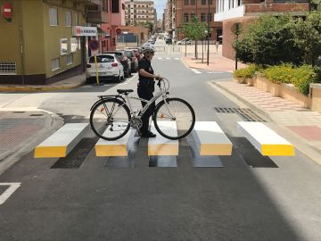 Primer paso de peatones en 3D en España