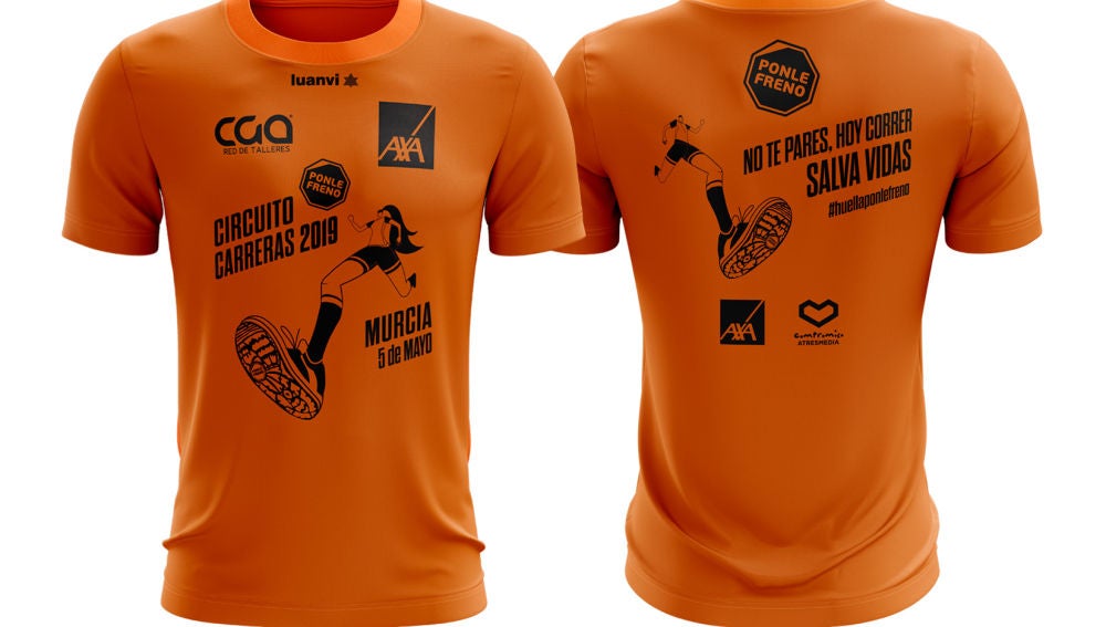 La camiseta de la Carrera Ponle Freno de Murcia 2019