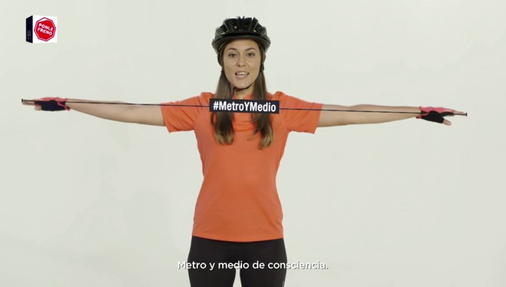#MetroyMedio, la distancia mínima entre un coche y cualquier ciclista