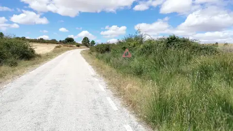 Señales tráfico peligrosamente olvidades en Soria Adjunto fotografía de señal de tráfico en la SO-P-5109 a su paso por Santervas del Burgo en Soria. Son sólo una muestra de la realidad de las carreteras de la región. Señales comidas por el sol y por la vegetación, olvidadas y sin mantenimiento desde hace más de 30 años. Carreteras especialmente peligrosas por la noche al tener numerosas curvas, muchas de ellas ciegas que al carecer sus señales de reflectante hace mucho más peligrosa su circulación.