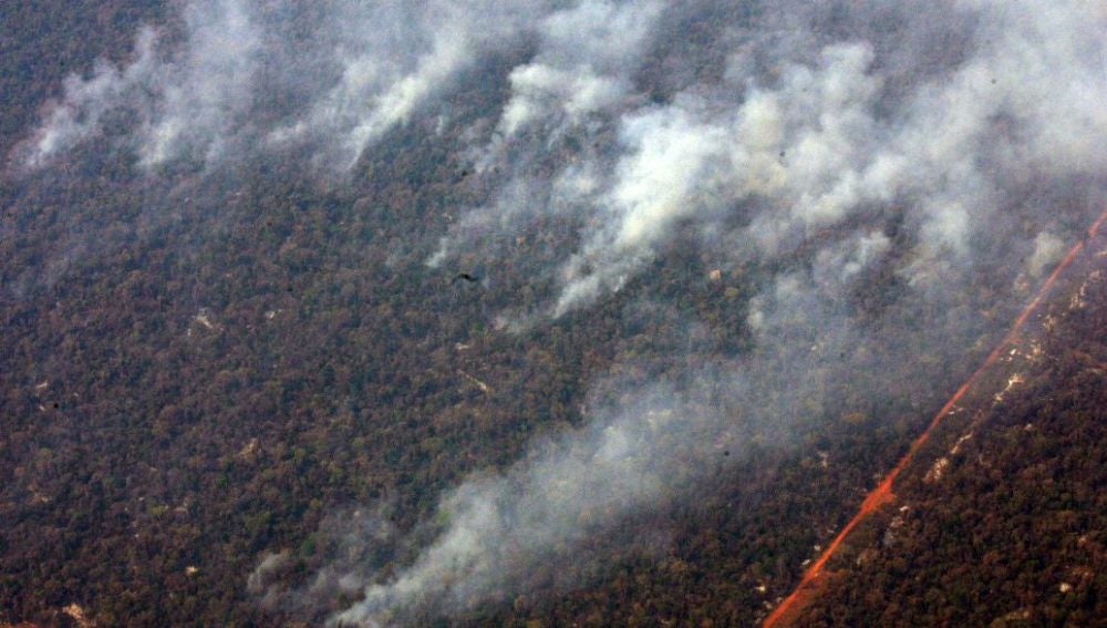 Imagen de un incendio en el Amazonas