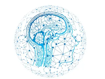 ilustración de una red neuronal en el cerebro ilustración de una red neuronal en el cerebro