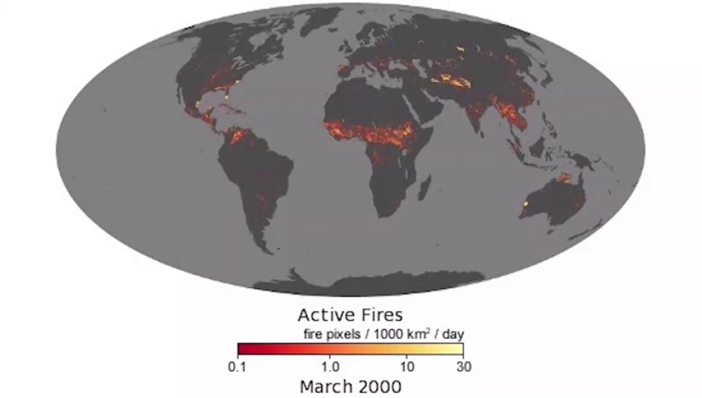  Mapa de los incendios mundiales 