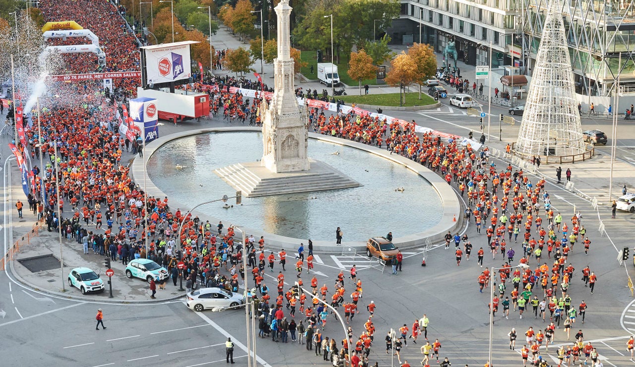La Plaza de Colón durante la 11 ª Carrera Ponle Freno de Madrid