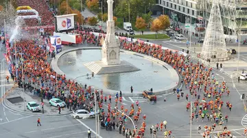 La Plaza de Colón durante la 11 ª Carrera Ponle Freno de Madrid