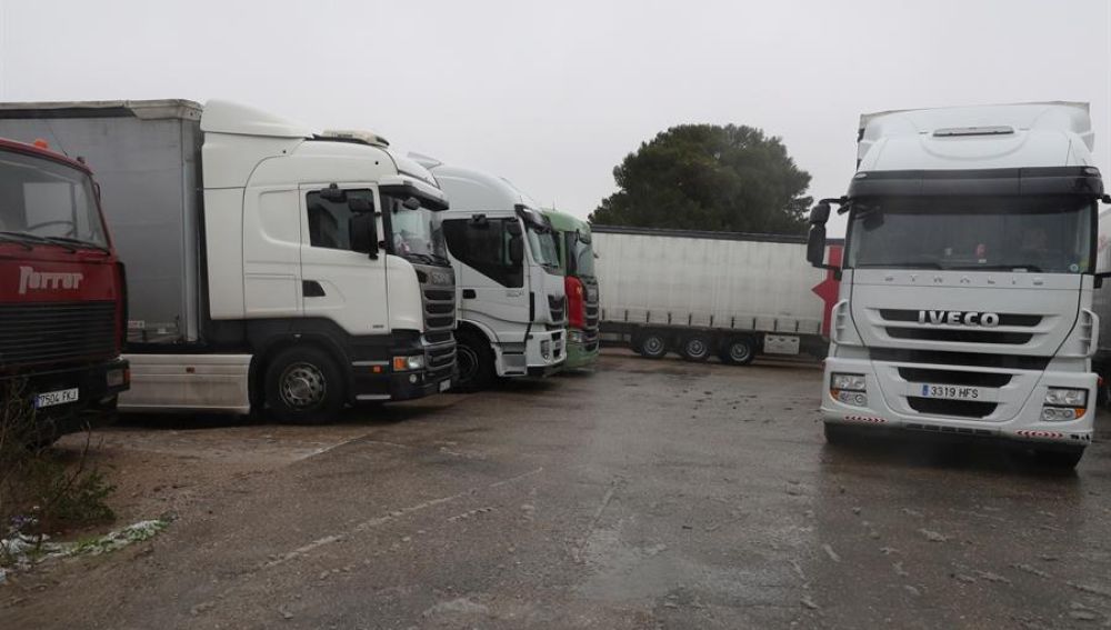 Camiones retenidos en Zaragoza 