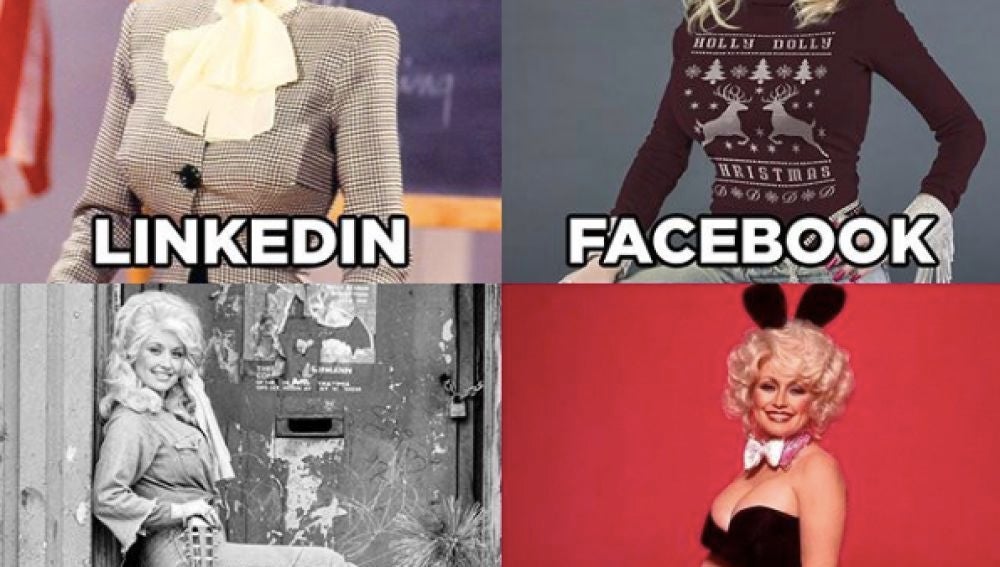 Las cuatro fotografías publicadas por Dolly Parton.