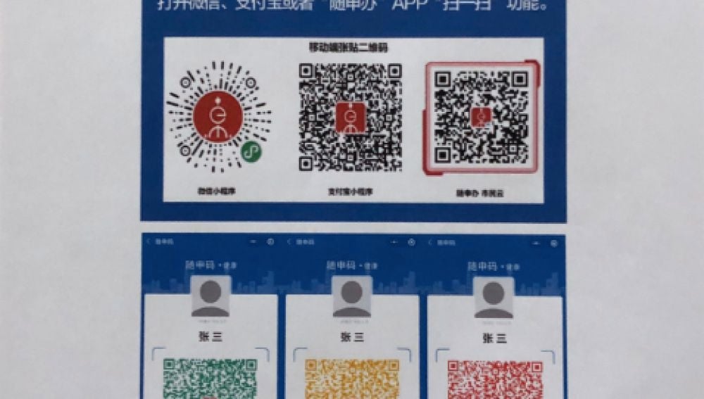 Códigos QR en móviles de China 