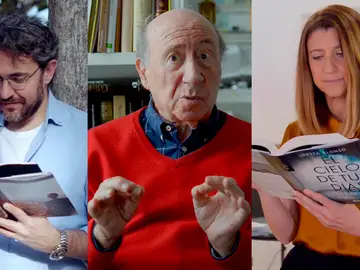Máximo Huerta, José María Pérez Peridis y Greta Alonso en Crea Lectura Máximo Huerta, José María Pérez Peridis y Greta Alonso en Crea Lectura