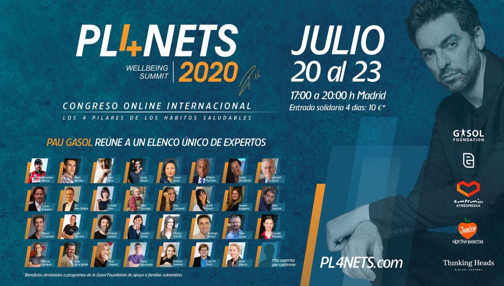 a PL4NETS, el summit solidario de hábitos saludables convocado por Pau Gasol