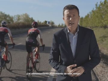 Manu Sánchez protagoniza  la campaña de Ponle Freno sobre ciclistas