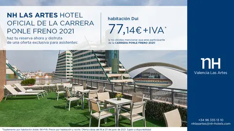 NH, hotel oficial de la Carrera Ponle Freno Valencia 2021 NH, hotel oficial de la Carrera Ponle Freno Valencia 2021