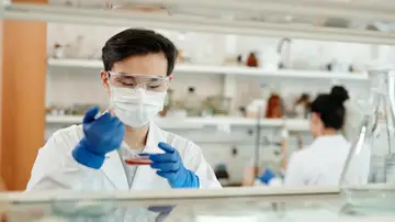 Científicos investigando en el laboratorio Científicos investigando en el laboratorio