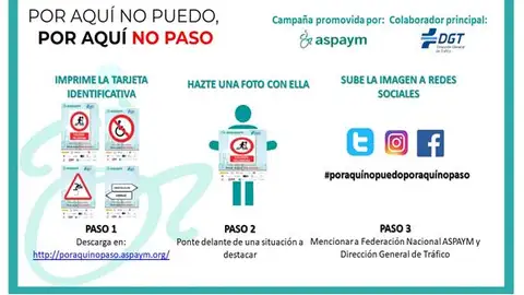 'Por aquí no puedo, por aquí no paso' 'Por aquí no puedo, por aquí no paso'