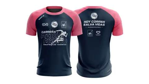 Camiseta azul/rosa Carrera Ponle Freno 2021 Camiseta azul/rosa Carrera Ponle Freno 2021