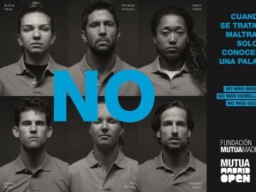 Los mejores tenistas reiteran el “no” a la violencia de género en la campaña de la Fundación Mutua 