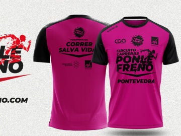Así es la camiseta oficial de la Carrera Ponle Freno Pontevedra