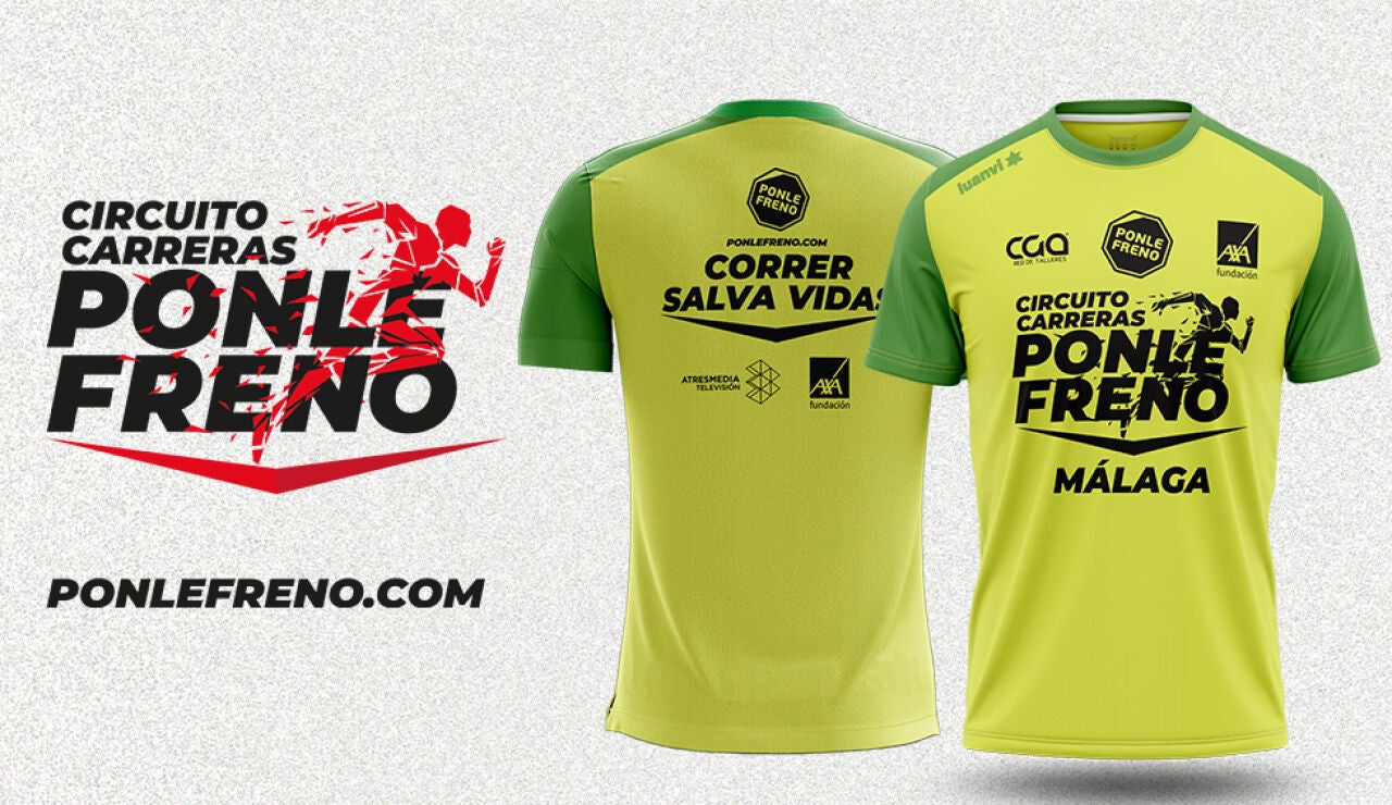Así es la camiseta oficial de la Carrera Ponle Freno Málaga 2022
