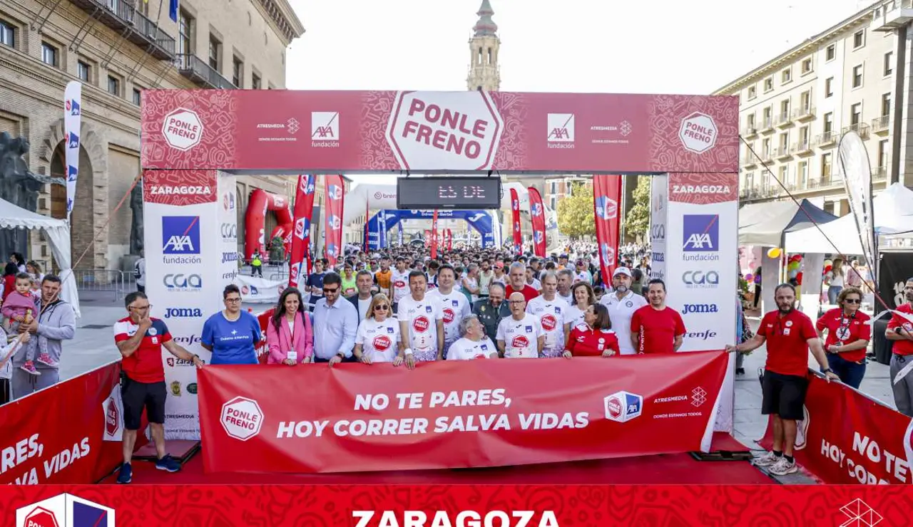 Casi 2.500 corredores se suman en Zaragoza al Circuito de Carreras de Ponle Freno, que logra récord de recaudación