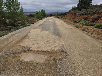 Calzada deteriorada en Teruel
