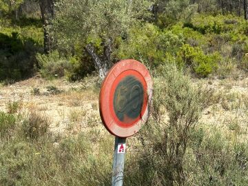 Carretera "Les Llacunes" en estado de abandono
