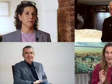 Eduardo Mendoza, Elvira Mínguez, María José Rubio y Lorenzo Silva en Crea Lectura Eduardo Mendoza, Elvira Mínguez, María José Rubio y Lorenzo Silva en Crea Lectura