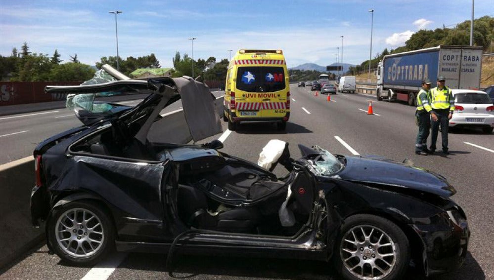 Imagen de un accidente de tráfico en Madrid