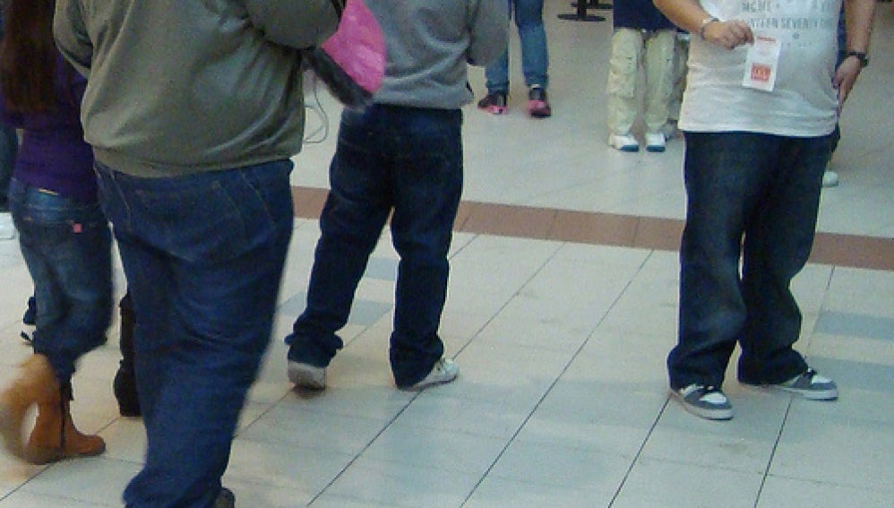 Niños con sobrepeso en una clase