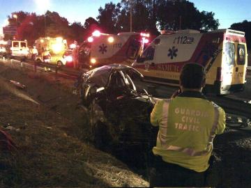 Un muerto y tres heridos leves en un accidente de tráfico en la carretera de Colmenar Viejo