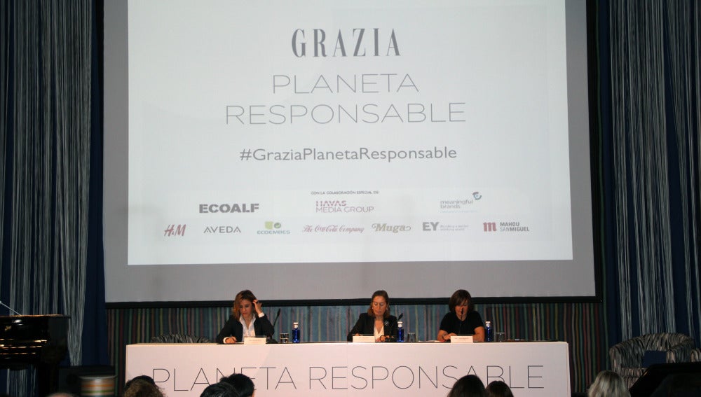 Patricia Perez, Ana Pastor y Charo Izquierdo en la inauguración de Gracias Planeta Responsable