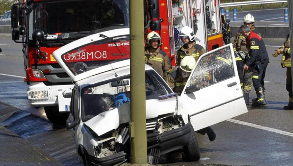 Accidente de tráfico registrado en la ronda sur de Oviedo