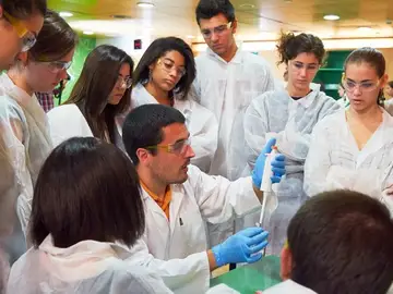 Investigadores trabajando Investigadores trabajando