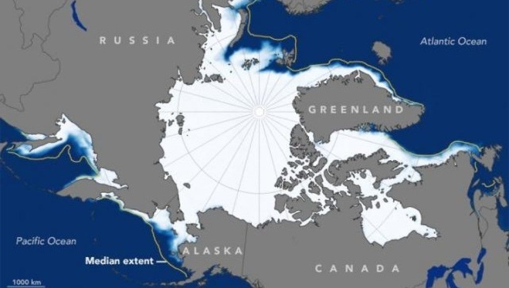 Mapa deshielo Océano Ártico