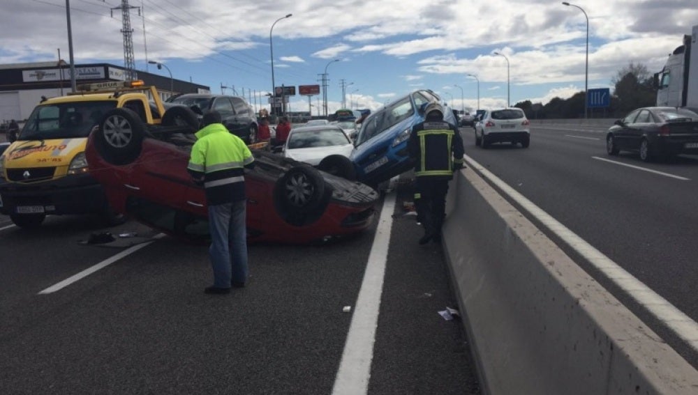 Colisión a la altura de Pinto (Madrid)