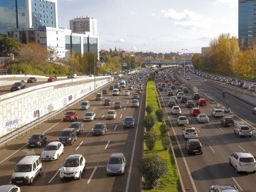 Tráfico en la M-30 de Madrid
