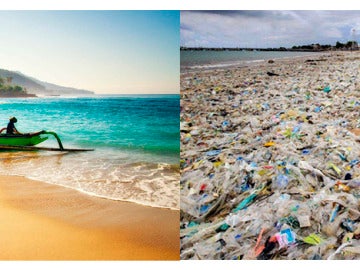 La contaminación de plástico amenaza a la paradisiaca Isla de Bali