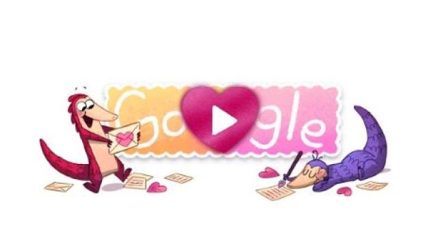 Google celebra el Día de San Valentín con un doodle de un pangolín, un animal en peligro de extinción