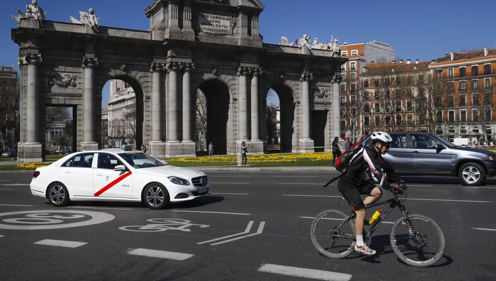 Ciclista en Madrid