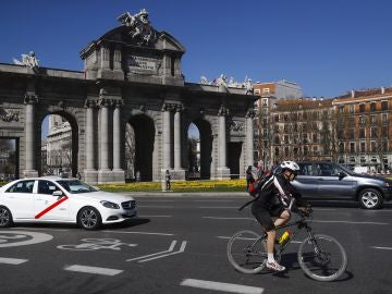 Ciclista en Madrid