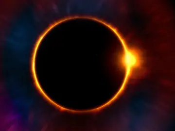 Imagen de archivo de un eclipse solar Imagen de archivo de un eclipse solar