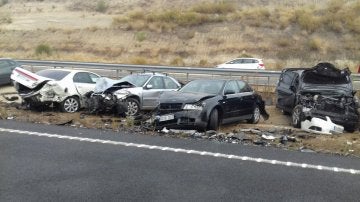 Colisión múltiple en Cáceres Colisión múltiple en Cáceres
