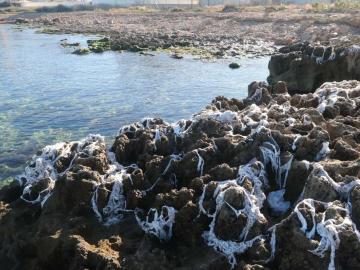 Miles de toallitas húmedas invaden la costa de Ibiza 