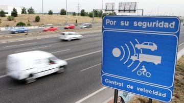 Señal de un radar de velocidad