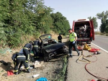 Heridas dos personas en un accidente de tráfico en la N-601 a la altura de Hornillos de Eresma (Valladolid) 