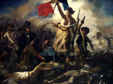 La Libertad guiando al pueblo de Delacroix La Libertad guiando al pueblo de Delacroix